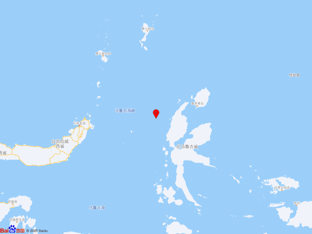 印尼马鲁古海北部发生5.7级地震